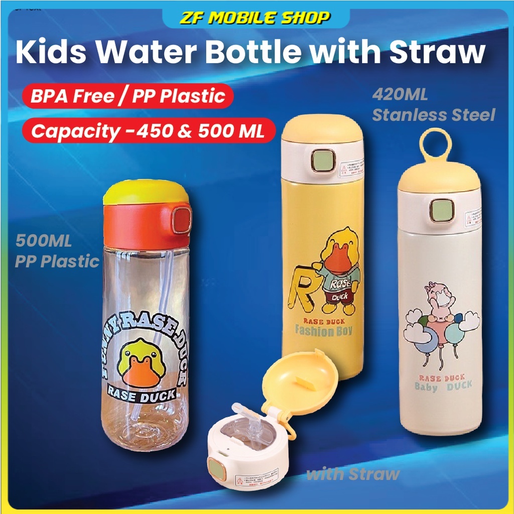 Kids Water Bottle Children BPA Free Straw Water Bottle /Tumbler420ML ...