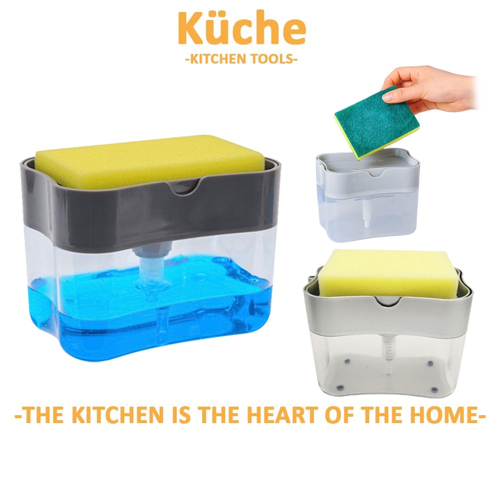 KUCHE Soap Dispenser Dishwash Dispenser Sponge Box Holder Kitchen Tools ...