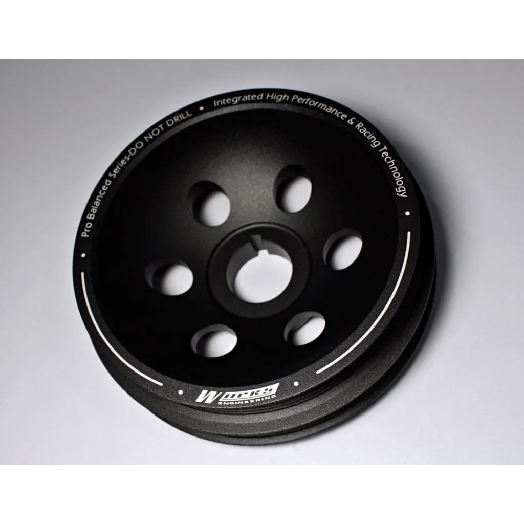 thumbnail image 2 of VMS Racing Single Belt Crank Pulley – Aluminum Crankshaft Pulley For Honda B16, B18, B20 (DOHC, Integra, Civic Si, CRV, Del Sol) 2 of 5