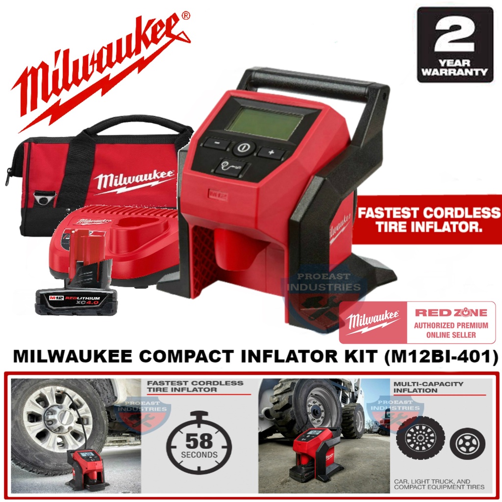 Milwaukee tire inflator discount kit