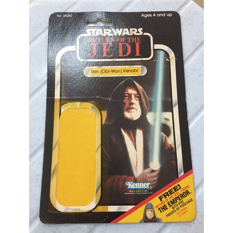 Star Wars vintage KENNER ROTJ 1983 Ben ( Obi-Wan ) Kenobi 65 card back ...