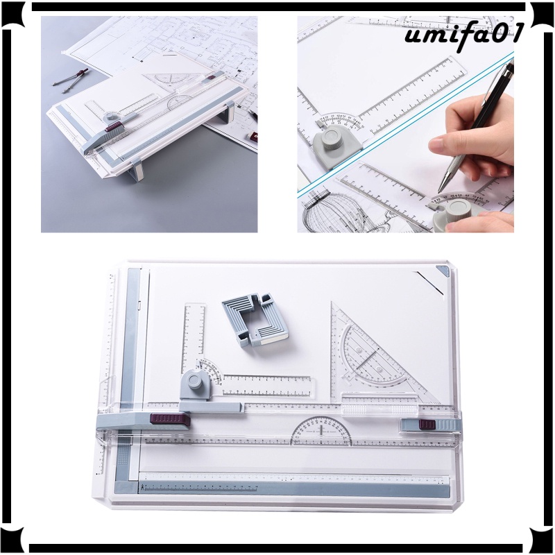 [umifaMY] A3 Portable Technical Drawing Table T Square Adjustable Angle