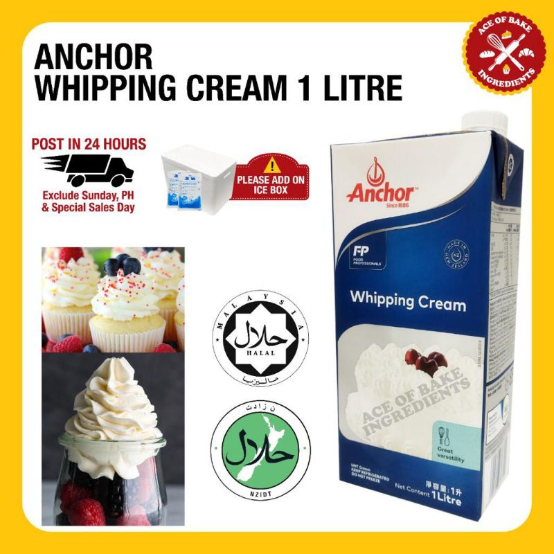 Anchor UHT Dairy Whipping Cream 1LITRE | Shopee Malaysia