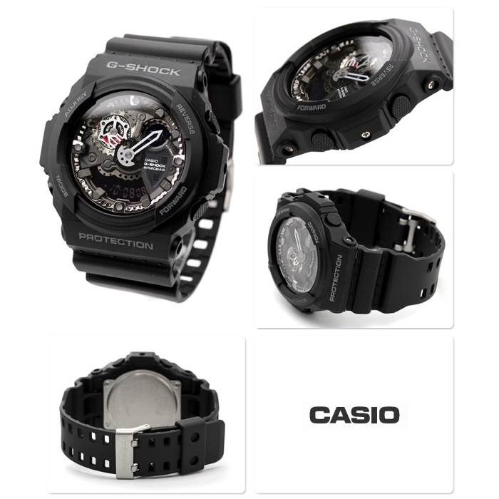 Casio GA 300 1A G Shock Men Analog Digital Sporty Design Black Resin Band Silver Dial Original Watch GA 300 Shopee Malaysia