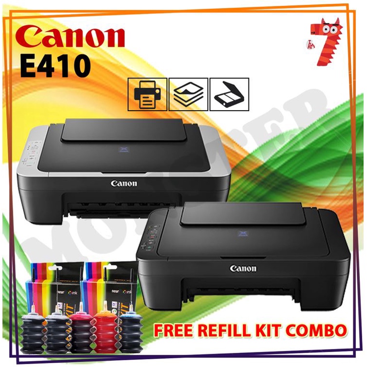 Canon Pixma E410 3in1 Inkjet Printer FOC Refill Kit Combo Shopee Malaysia