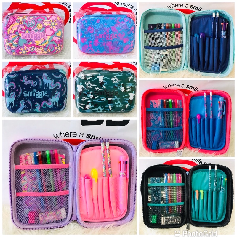 💯Authentic💥[Smiggle]💥Good Vibes Hardtop Pencil Case Kit | Shopee Malaysia