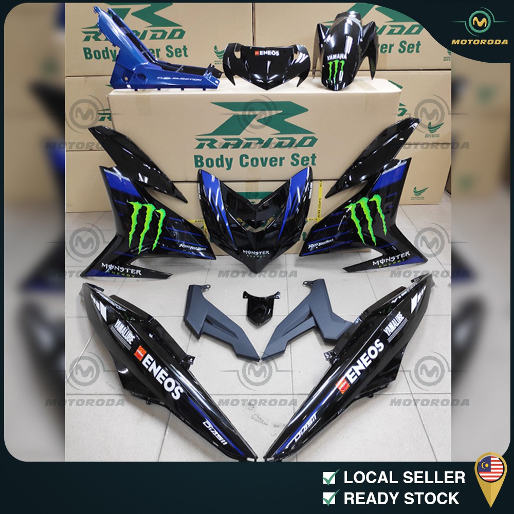 Rapido Cover Set Assembly Y Zr V V Monster Gp Edition Black Sticker Tanam Shopee