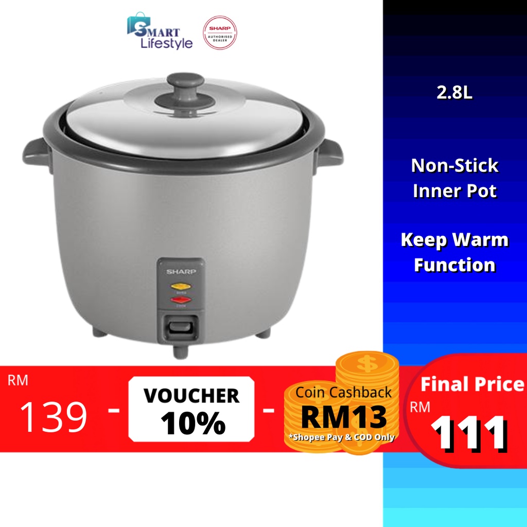 SHARP 2.8L RICE COOKER KSH288S KSH288SPK KSH288SSL | Shopee Malaysia