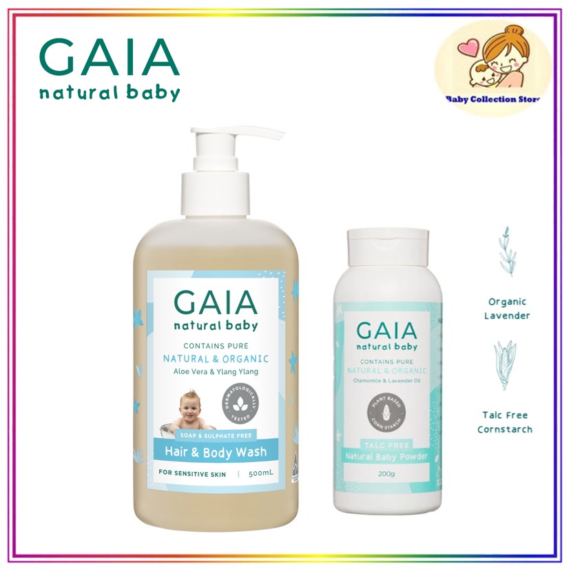 Gaia Natural Baby Hair and Body Wash 200ml & 500ml / Natural Baby