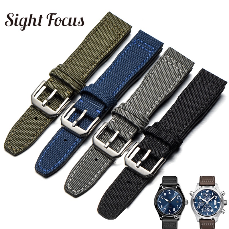 20mm Watch Straps for IWC Pilot Spitfire Timezone Top Gun Portuguese