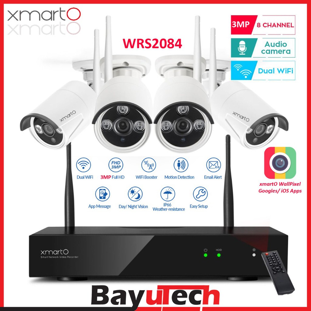 Dual WiFi] [NEW] xmartO Home Wireless Security Camera System with