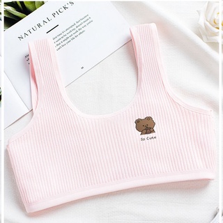 Ice Silk Seamless Girls Underwear Developmental Girls Children's Bras  Student Vests Summer Thin Style Clothesened Latex Pads Pads Bras Student  Vests