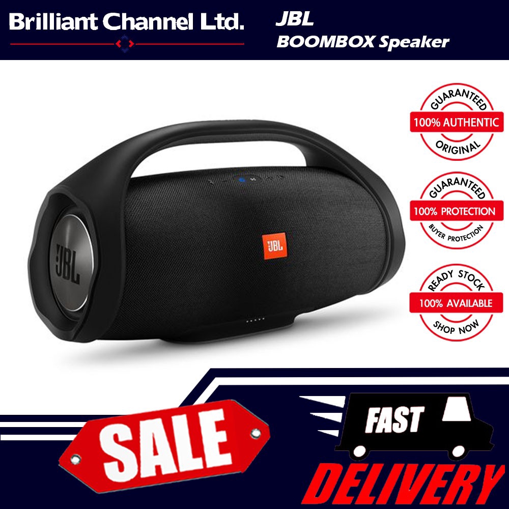 JBL Boombox Portable Bluetooth Speaker - Black | Shopee Malaysia