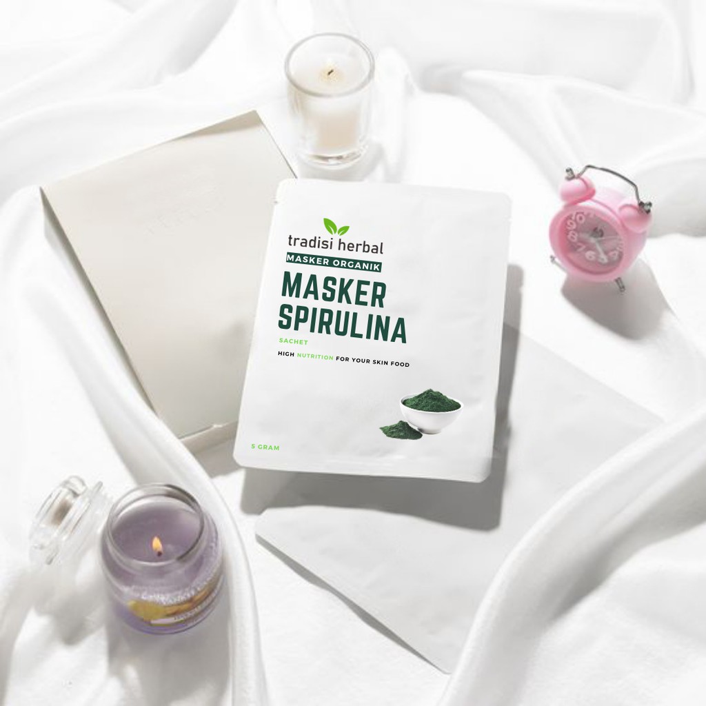 Spirulina Original Organic Face Mask Whitening Acne Treatment Shopee
