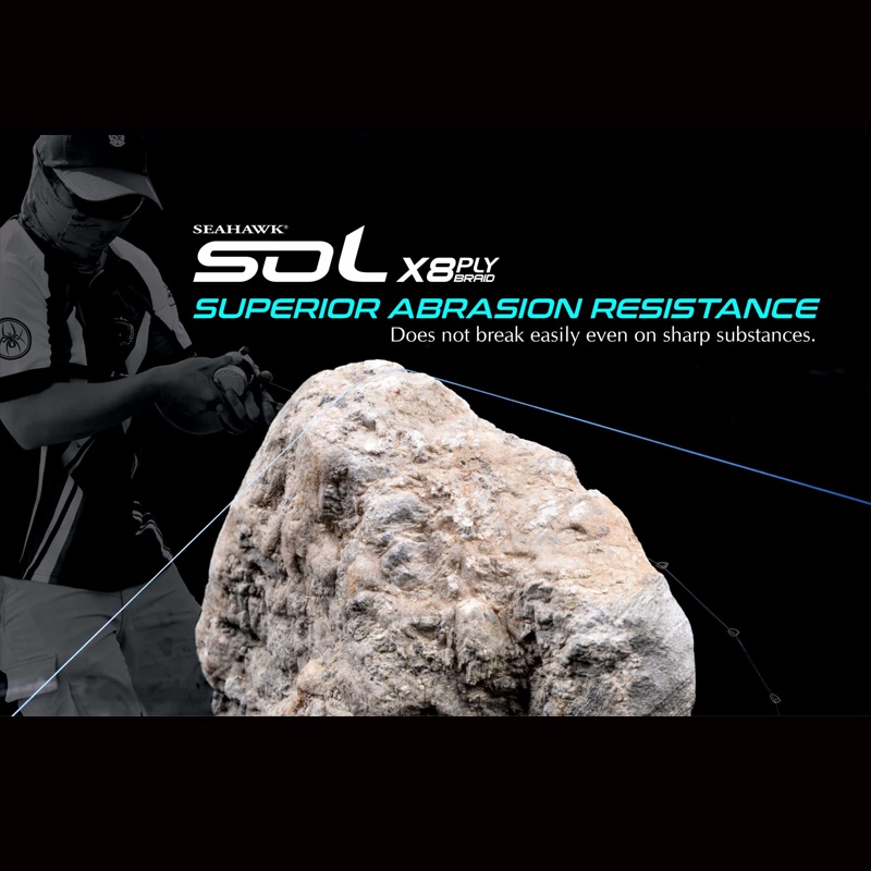 KFT SEAHAWK SOL X8 8X Braided FIshing Line Lines 100M Benang Pancing Ultra Sensitive Smooth Thin ...