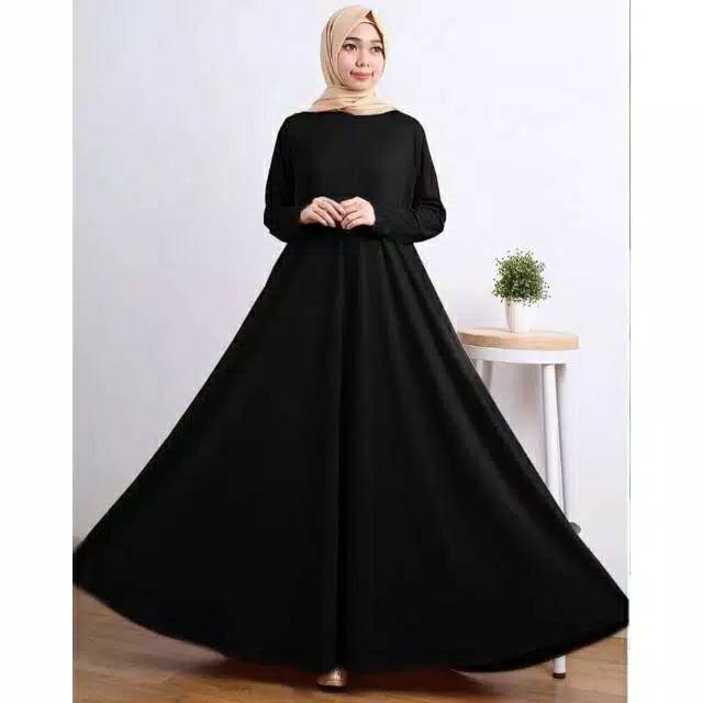 Plain black sale umbrella abaya