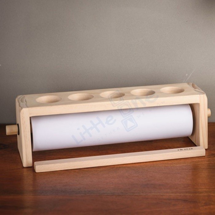 Drawing Paper Roll Holder with Storage Cup Slot Sketch Paint Coloring