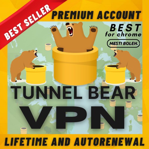 ️Tunnel Bear VPN Premium Account (Pc/Ios/Android)🔥Auto Renewal🔥No Ads🔥Watch Video/Game⚡Change