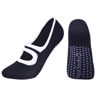 Women Cotton Backless Yoga Socks / Silicone Non Slip Breathable