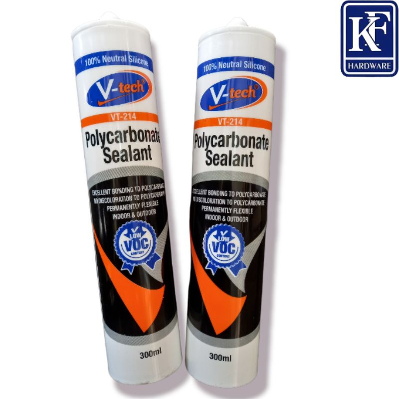 VTECH VT214 POLYCARBONATE SEALANT SILICONE(TRANSLUCENT)300ML Shopee