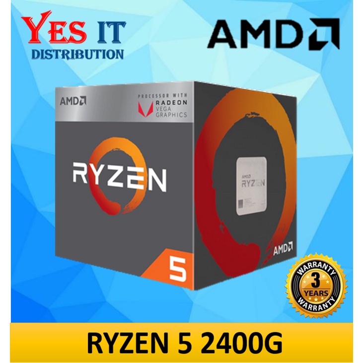 AMD Ryzen 5 2400G With Radeon RX Vega 11 Graphics Processor Shopee Malaysia