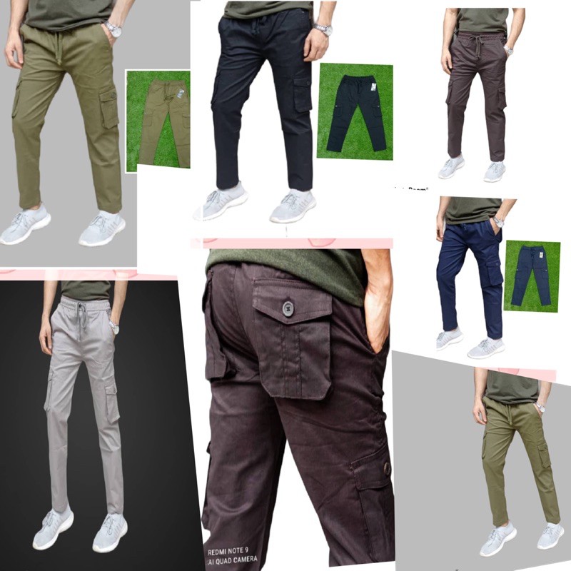 🔥Ready Stock🔥cargo pants men hiking pants slim fit seluar kerja lelaki