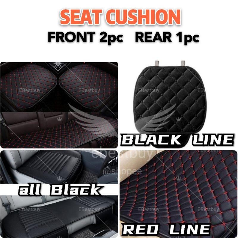 Premium LEATHER SEAT CUSHION DAD Soft Cushion Cover Pad Kusen Front ...