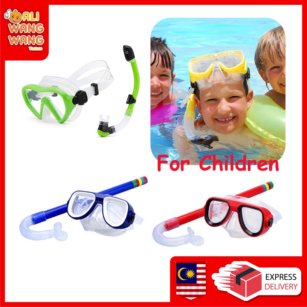Children Kids Snorkel Set Scuba Snorkeling Mask Swimming Goggles ...