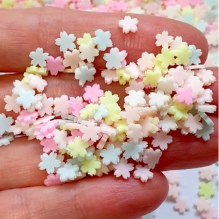 Sakura Flower Confetti Polymer Clay Fake Sprinkles Toppings (50 grams)