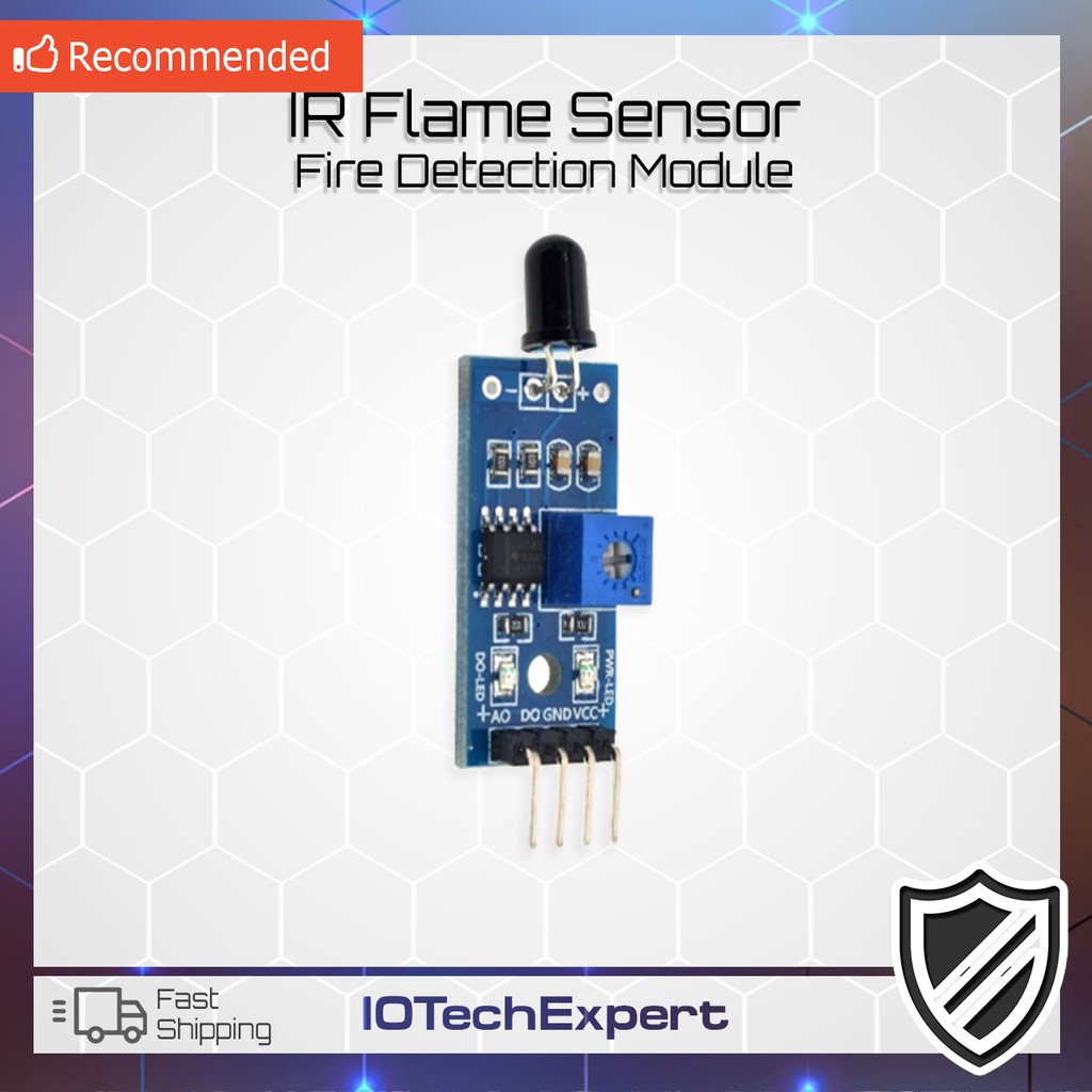 IR Flame Detection Sensor Module Fire Detector Infrared Receiver Module ...
