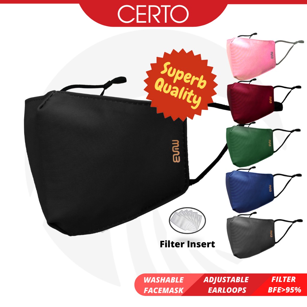 CERTO Enim Superb Protective Reusable Washable Face Mask Adult Filter ...