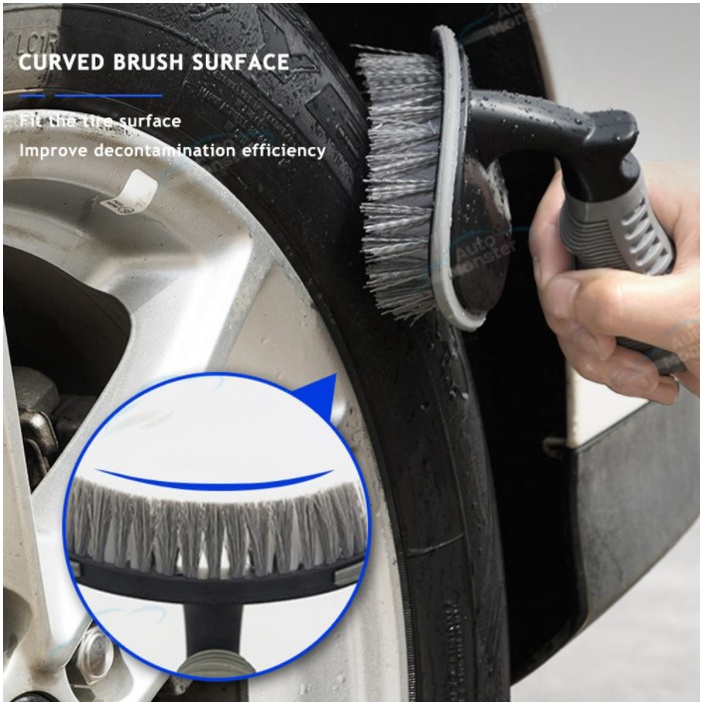 5-Piece Car Detailing Brush Set – Tire, Rim, And Wheel Cleaning Scrub Kit