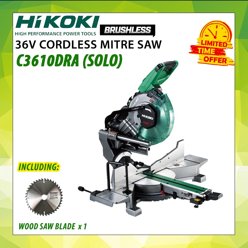 Hikoki c3610dra 36v discount compound mitre saw