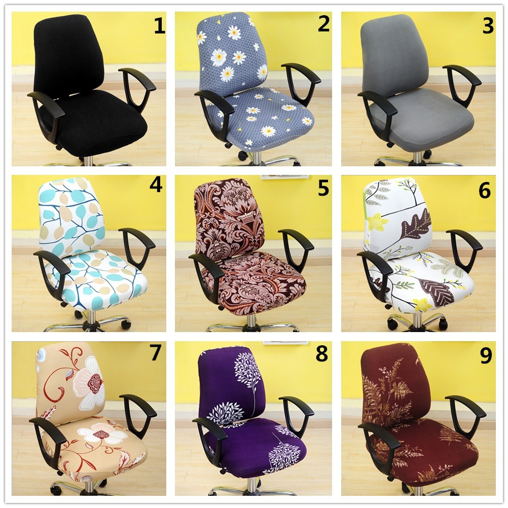 Office Chair Cover Flower Printed Computer Chair Sarung Kerusi makan Slipcovers Shopee Malaysia