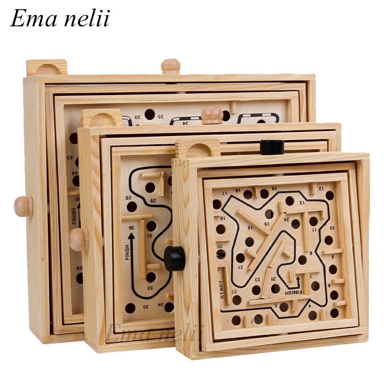 Wooden Track Ball Maze Puzzle Balance Games Fun Brain Challenge ...