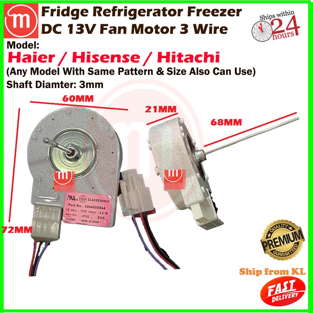 Hisense K1877336 Refrigerator Evaporator Fan Motor – Pulled From Working HRM260N6TSE