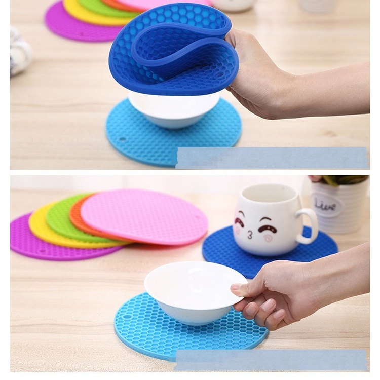 Multifunction Non-Slip Silicone Mat Table Kitchen Pot Mat Bowl Pad Heat ...