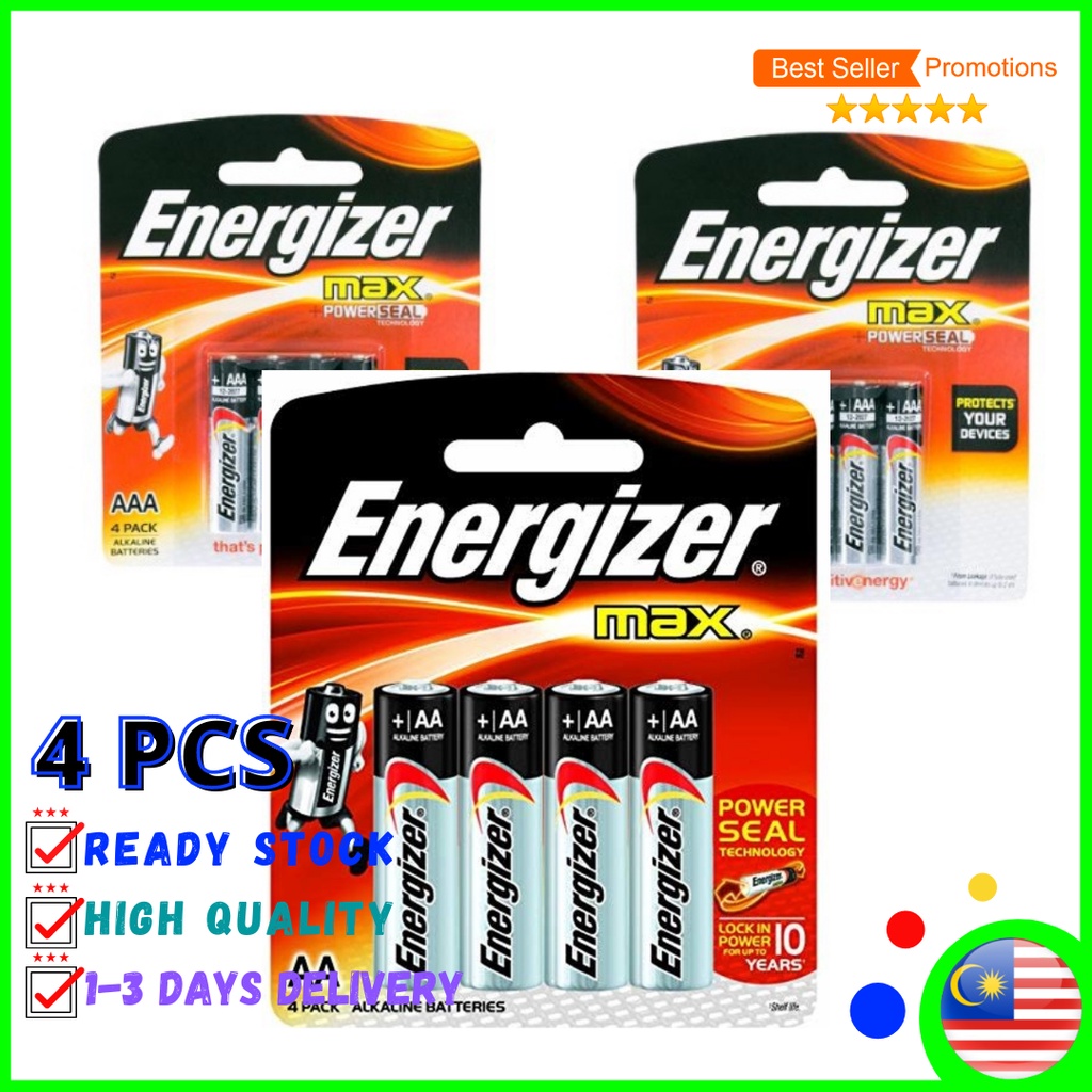 4PCS Energizer Bateri Battery 2A 3A AA AAA Energizer | Shopee Malaysia