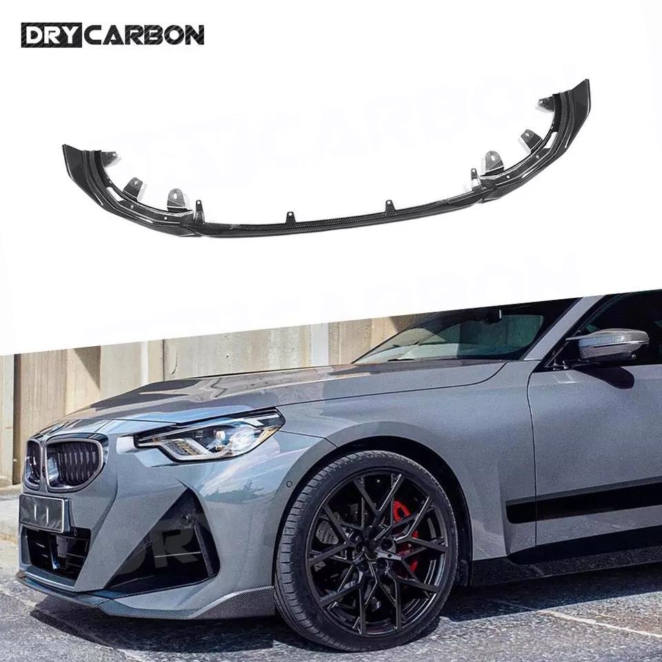 Spoiler Paraurti Anteriore Per BMW Serie 2 G42 M235i/M240i Coupé 2022-2024 – Effetto Fibra Di Carbonio Nero