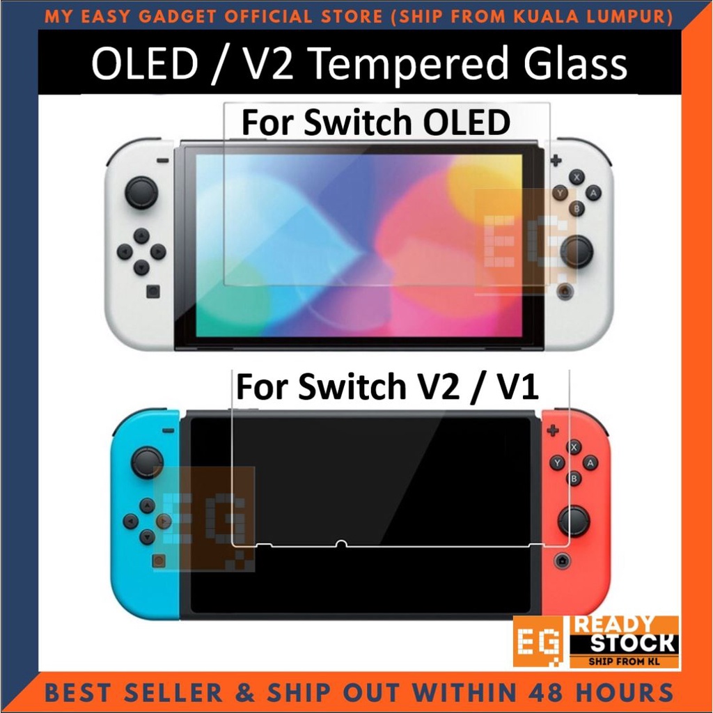 Switch OLED Tempered Glass Screen Protector For Nintendo Switch V2 ...