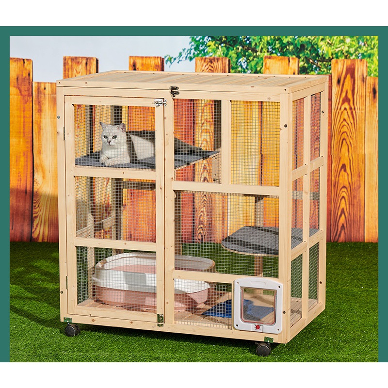 Multi level cat clearance cage