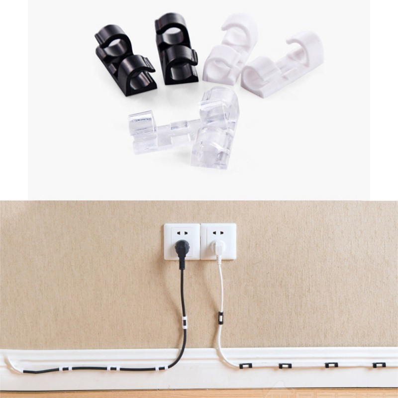 Transparent cable clearance clips