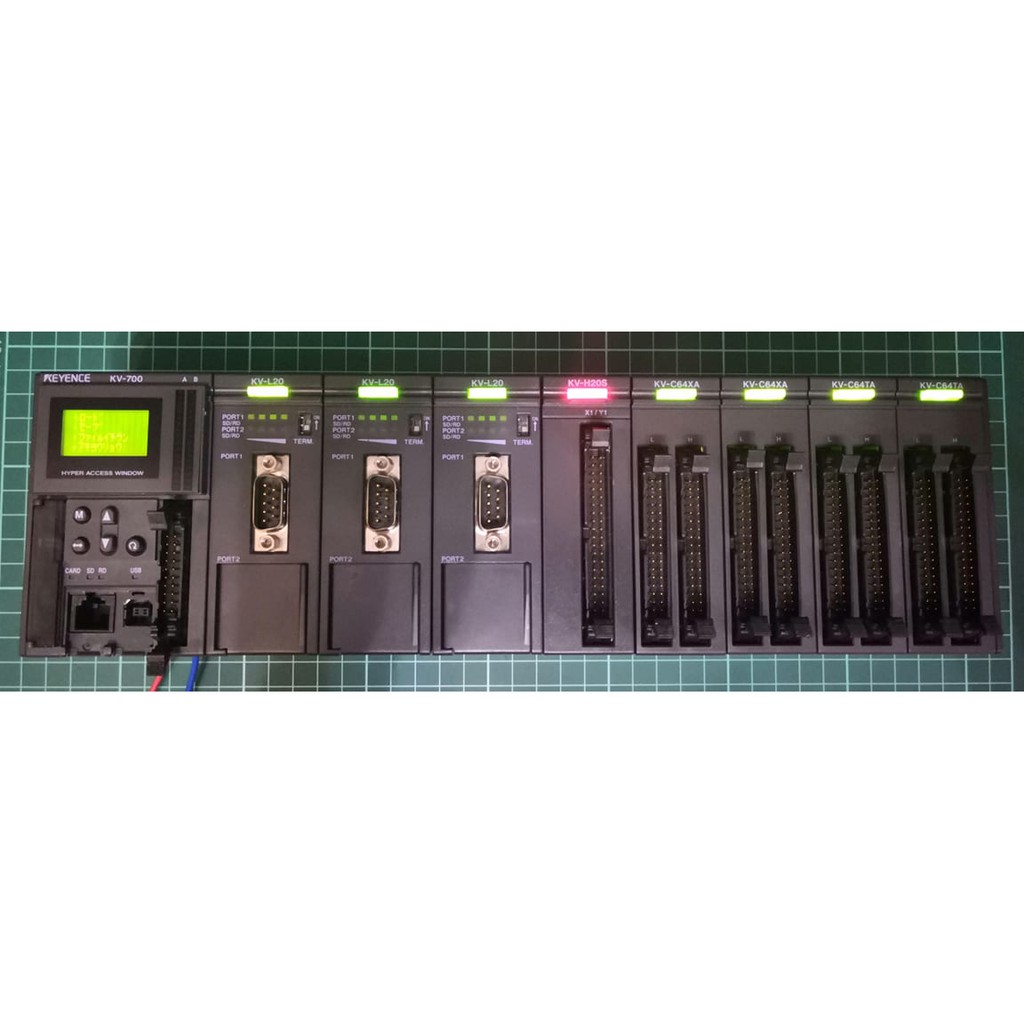 KEYENCE PLC KV-700 CPU+KV-L20(3)+KV-H20S(1)+KV-C64XA(2)+KV-C64TA(2)