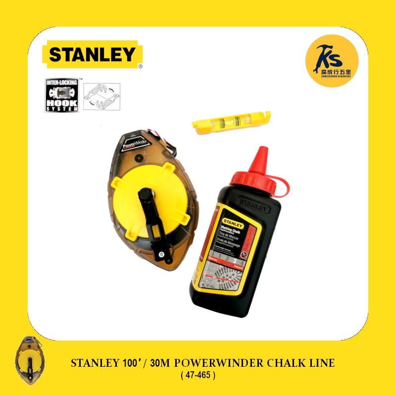 STANLEY 100' / 30M POWERWINDER CHALK LINE ( 47465 ) Shopee Malaysia