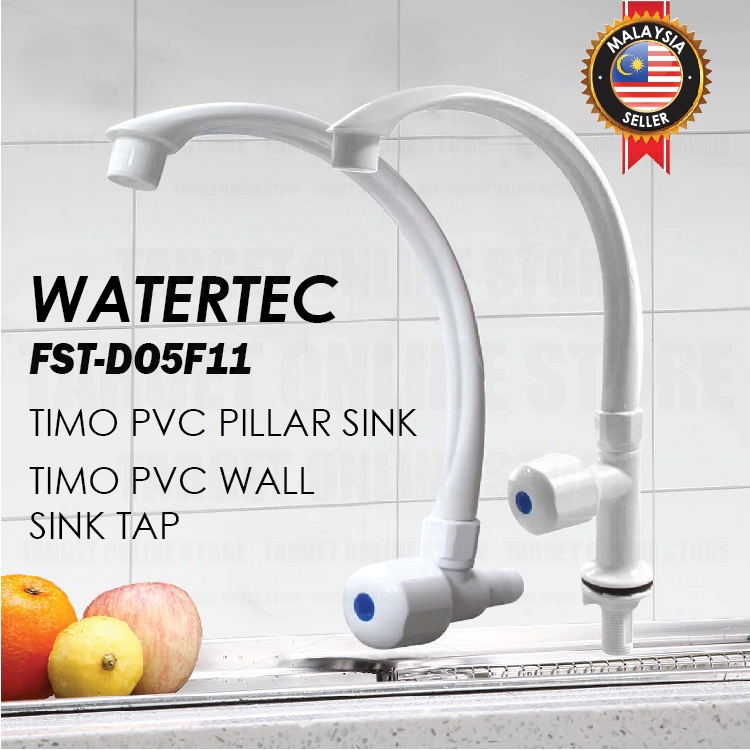 WATERTEC PVC Timo Kitchen Pillar Tap Sink Wall Tap Sink D05f11 / Paip