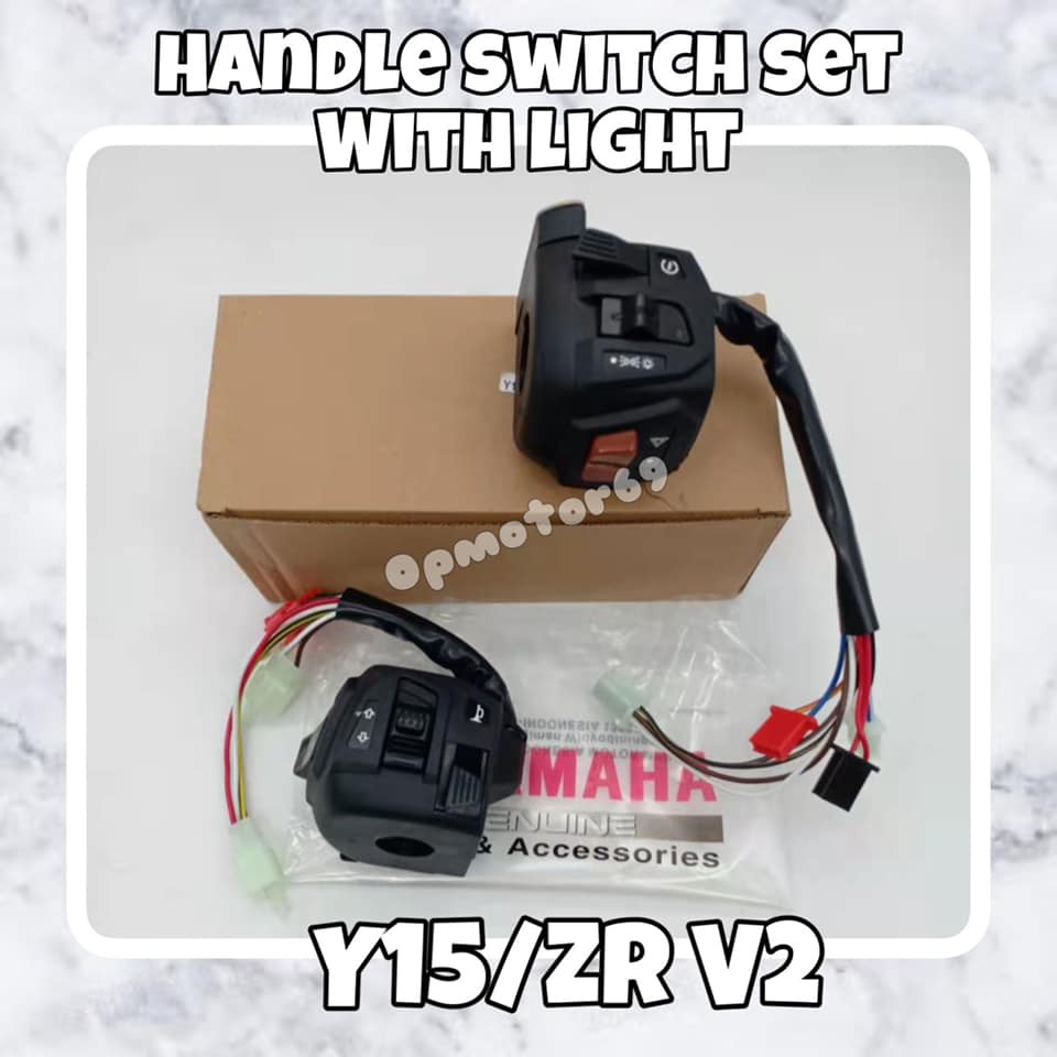YAMAHA Y15 V2 Y15ZR V2 HANDLE SWITCH SET (LEFT+RIGHT) WITH LIGHT/HANDLE ...