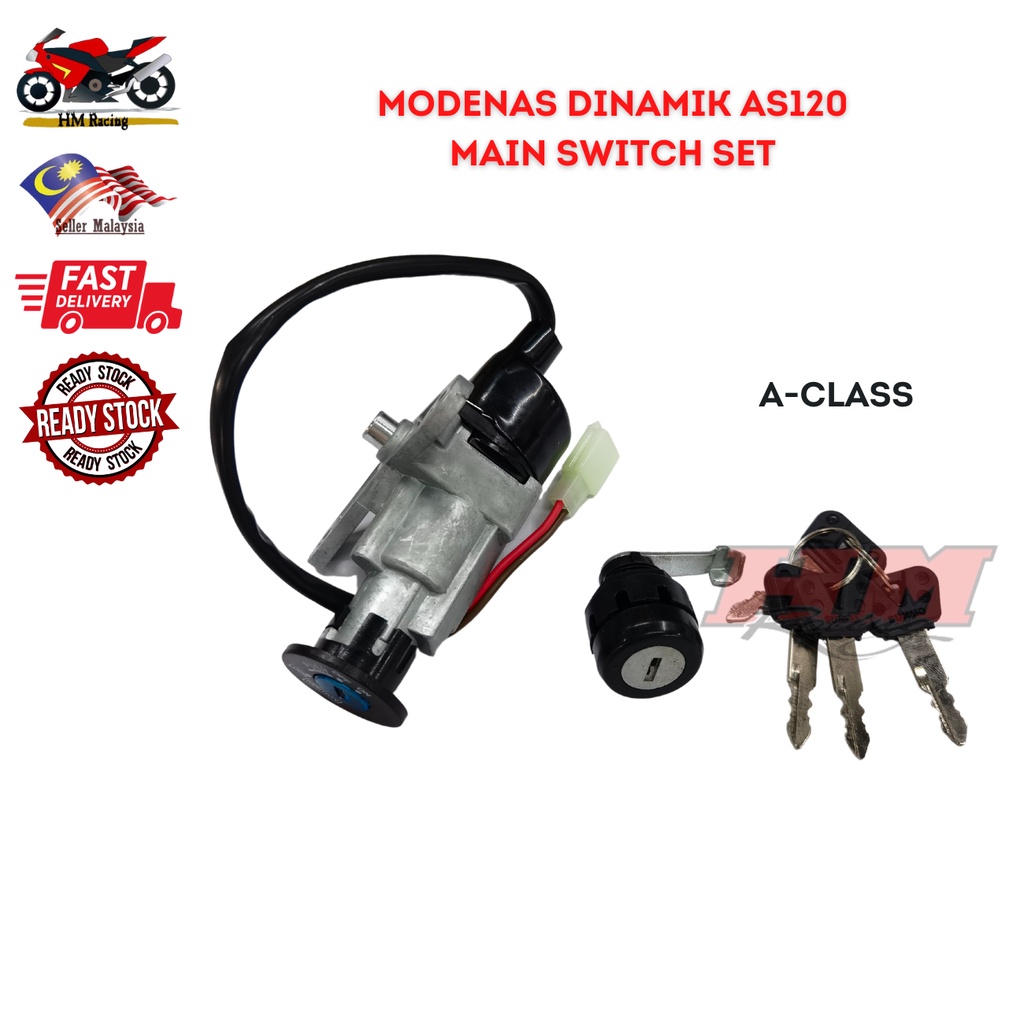 MODENAS DINAMIK 120 AS120 - MAIN SWITCH SET SUIS KUNCI COMPLETE ...