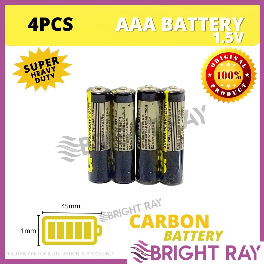 [ORIGINAL] 4PCS GP SUPERCELL / GP GREENCELL / TIANQIU Batteries AA/AAA ...