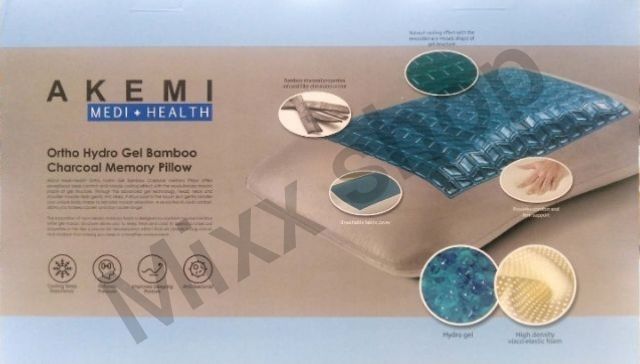 AKEMI MEDI HEALTH Hydro Gel Bamboo Charcoal Memory Pillow Contour Ortho Shopee Malaysia