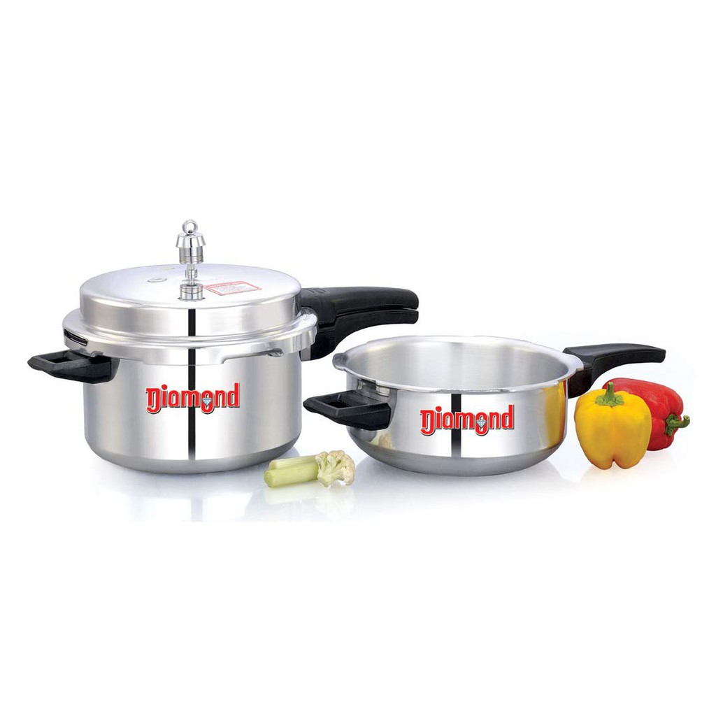 Diamond Pressure cooker Combo Pack 2L 3L and 3L 5L One lid